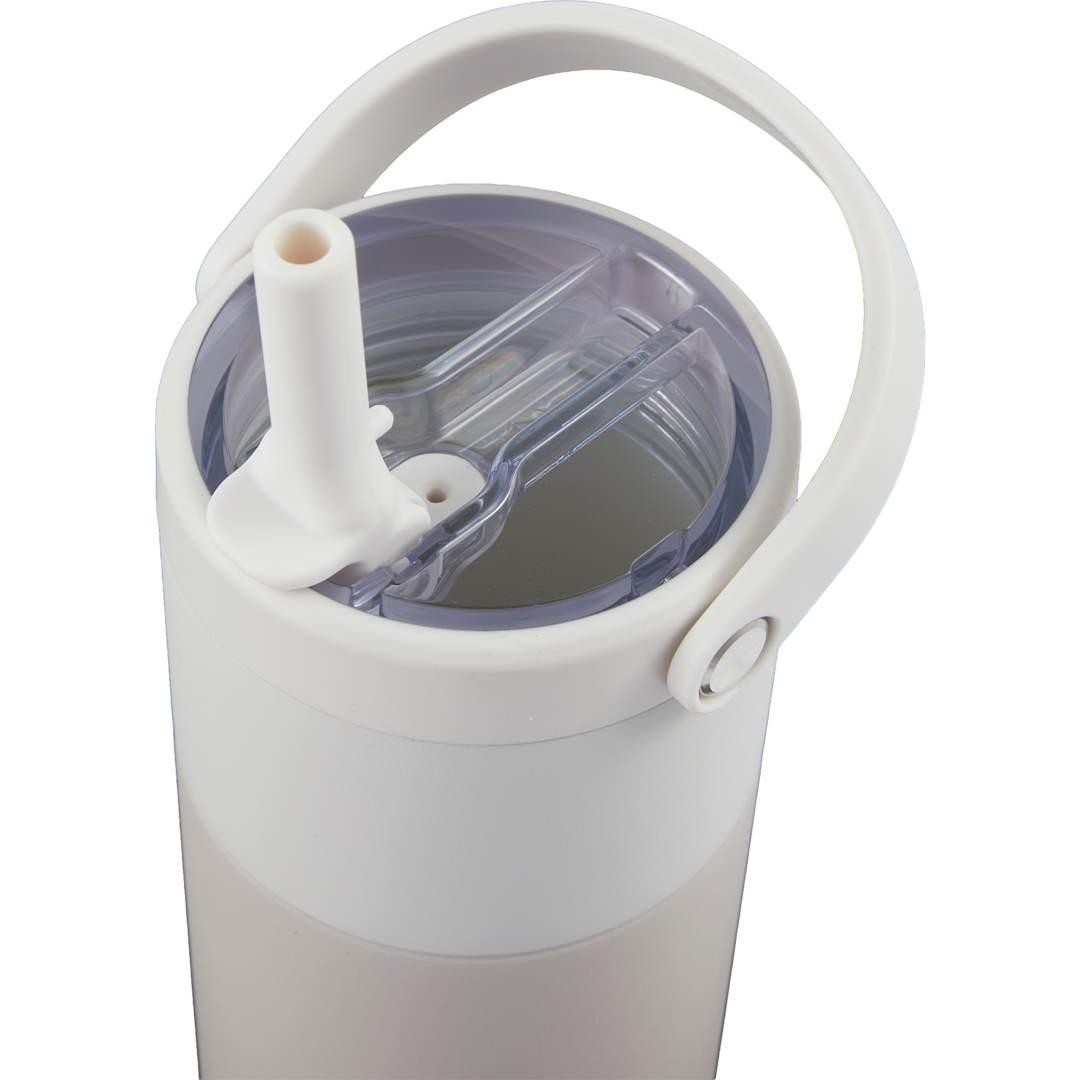 Roots ceramic lined travel tumbler w/ straw 20oz Cream miniatura 6
