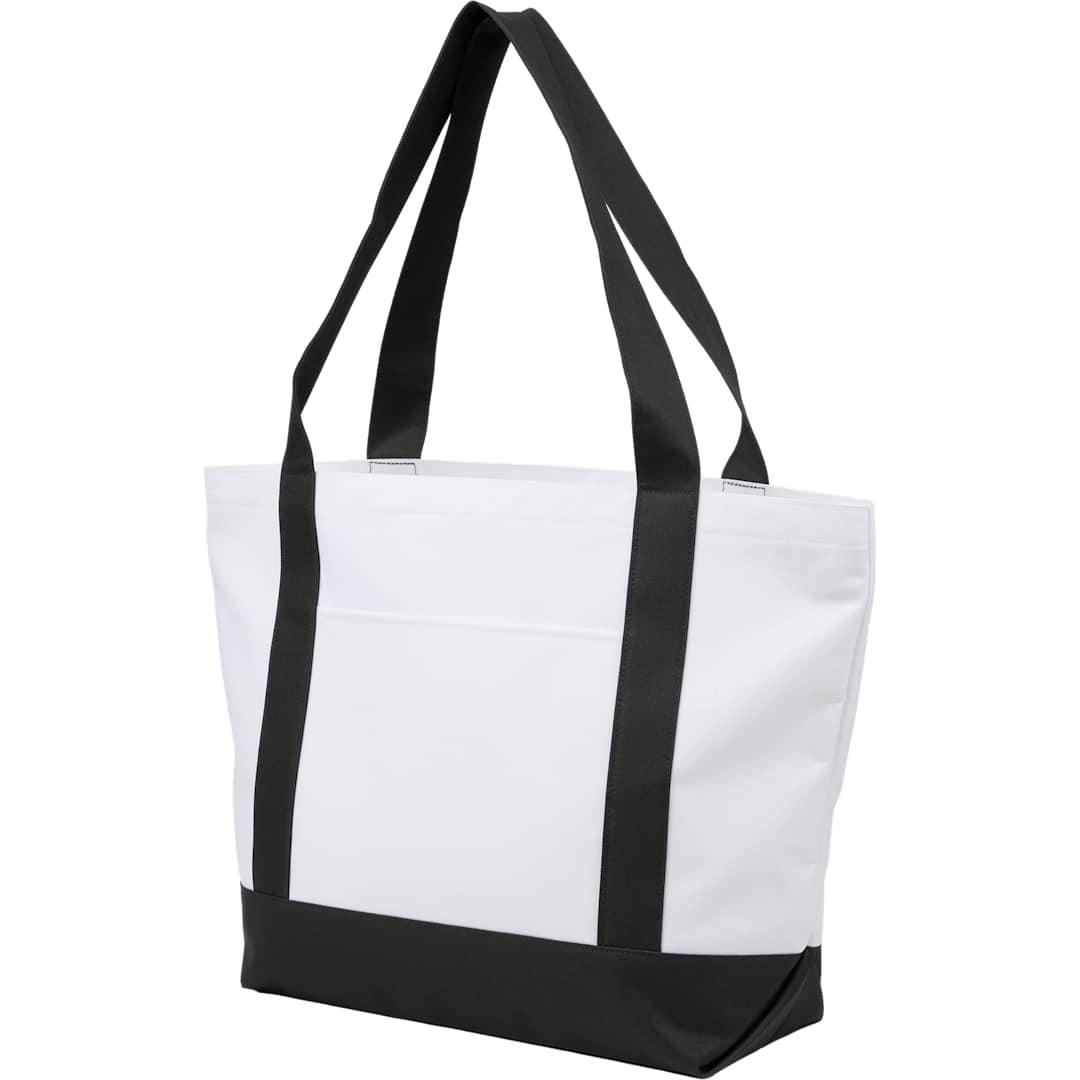 Oversized recyled canvas tote bag Black front