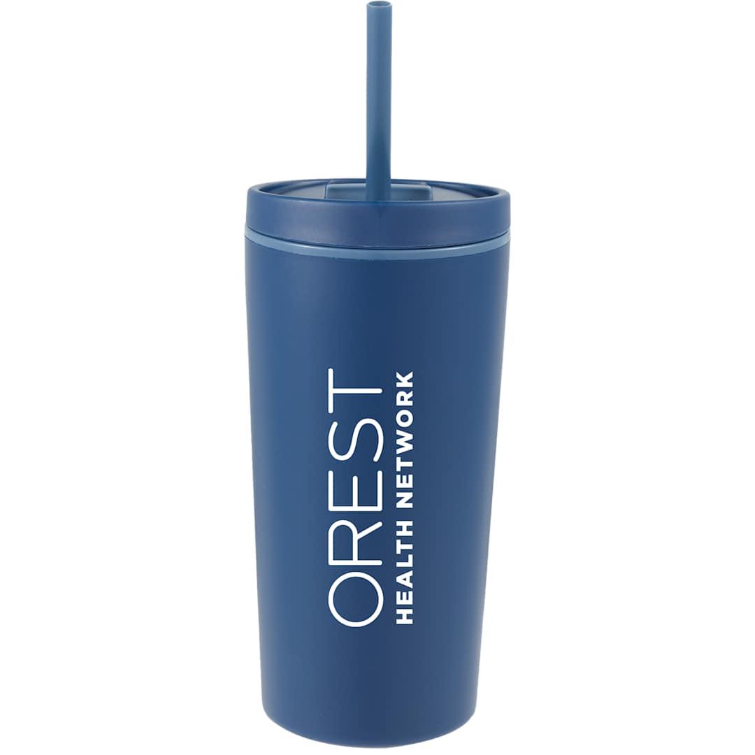 Santino recycled tumbler w/ dual function lid 16oz Black miniatura 40