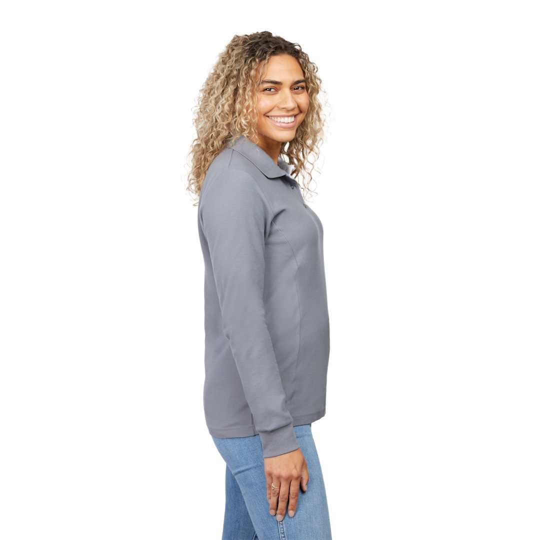 Palo long sleeve 100% cotton pique polo - womens Navy Blue miniatura 15