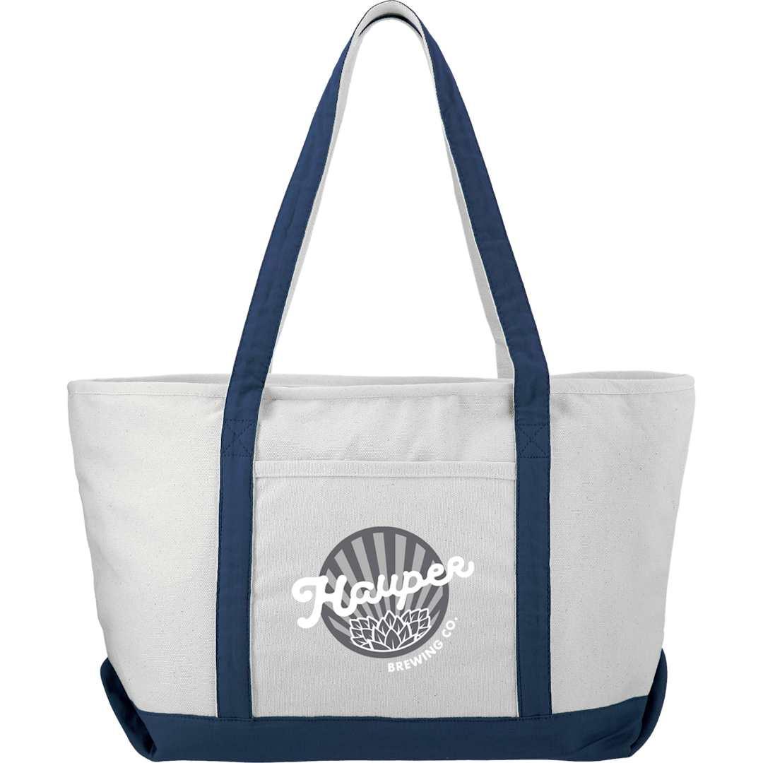 Baltic 18oz cotton canvas zippered tote Black miniatura 6
