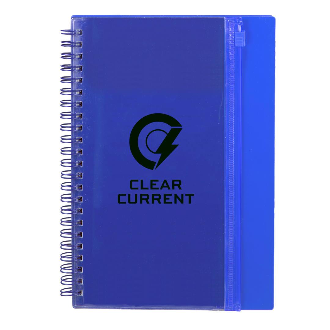 5.5 X 8.5 spiral notebook with clear pocket Black miniatura 11
