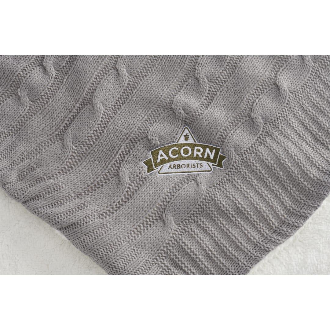 Field & co.® cable knit sherpa blanket Grey miniatura 24