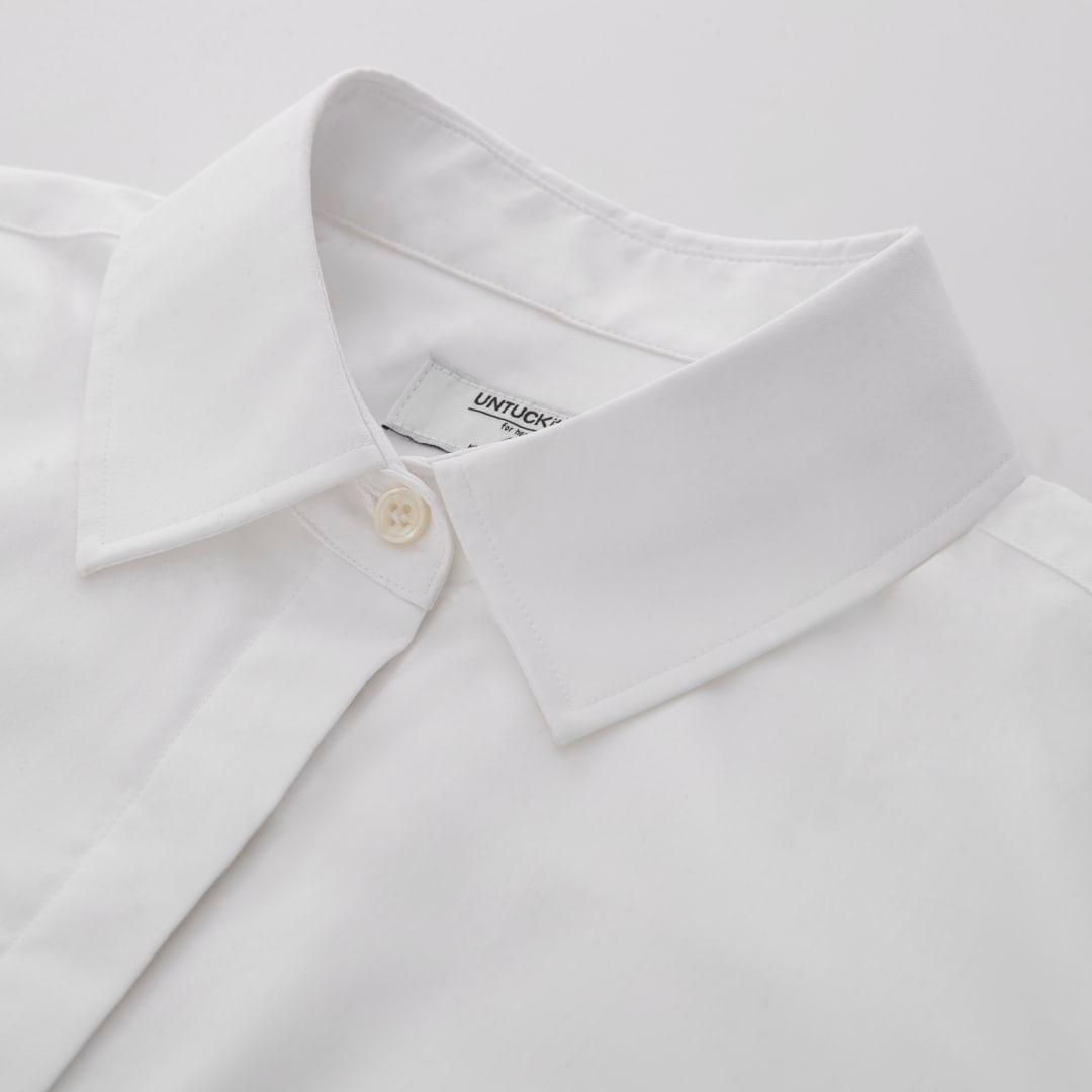 Untuckit tracey long sleeve shirt - womens White front