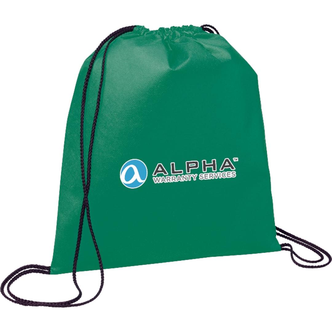 Evergreen non-woven drawstring bag Black miniatura 12