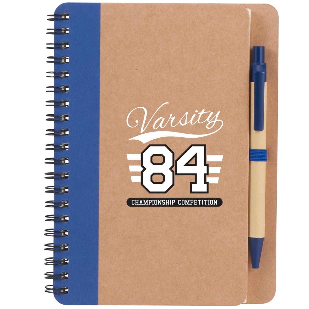 Fsc® mix 5 x 7 eco spiral notebook with pen Blue miniatura 8