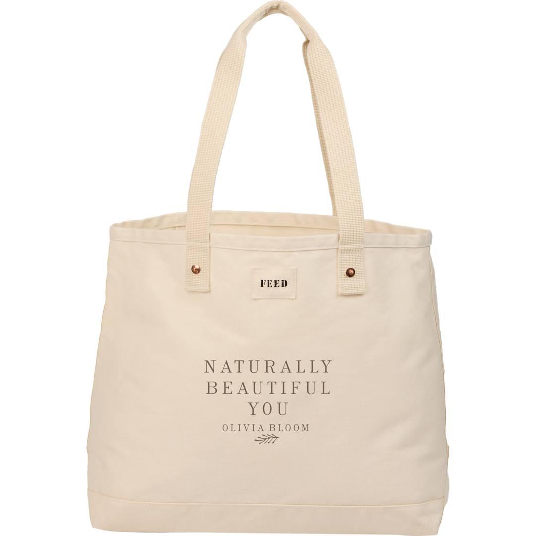 Feed organic cotton weekend tote Black miniatura 23
