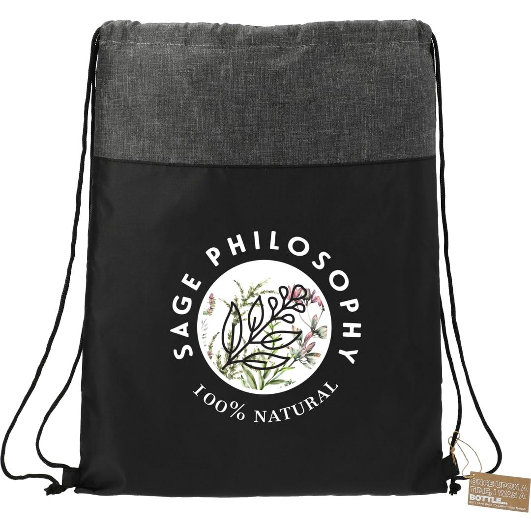Ash recycled drawstring bag Black front