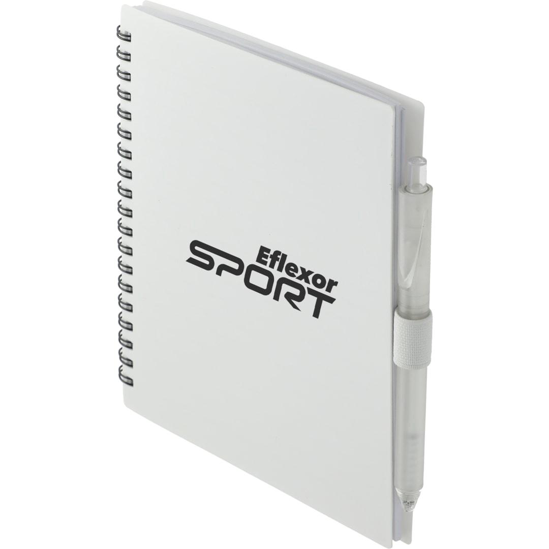 Fsc® recycled 5.5 x 7 spiral notebook w/ rpet pe Black miniatura 35