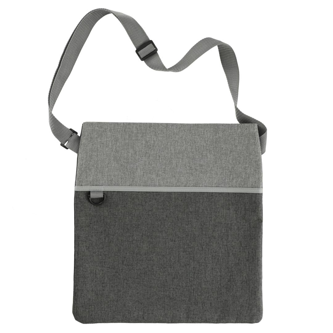 Double heather rpet crossbody tote Graphite miniatura 4