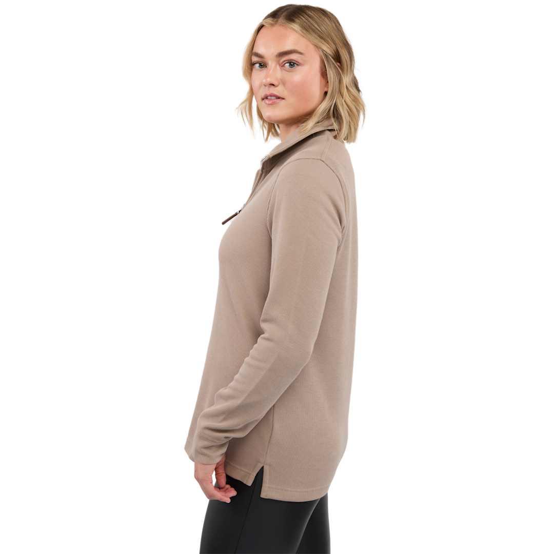 Hudson eco knit half zip - womens Beige miniatura 9