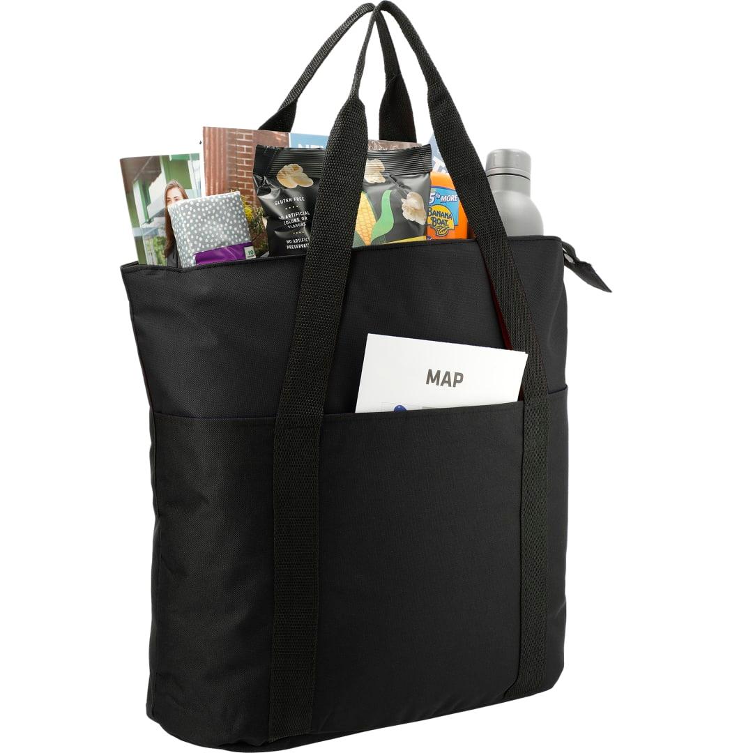 Heavy duty zippered convention tote Black miniatura 3