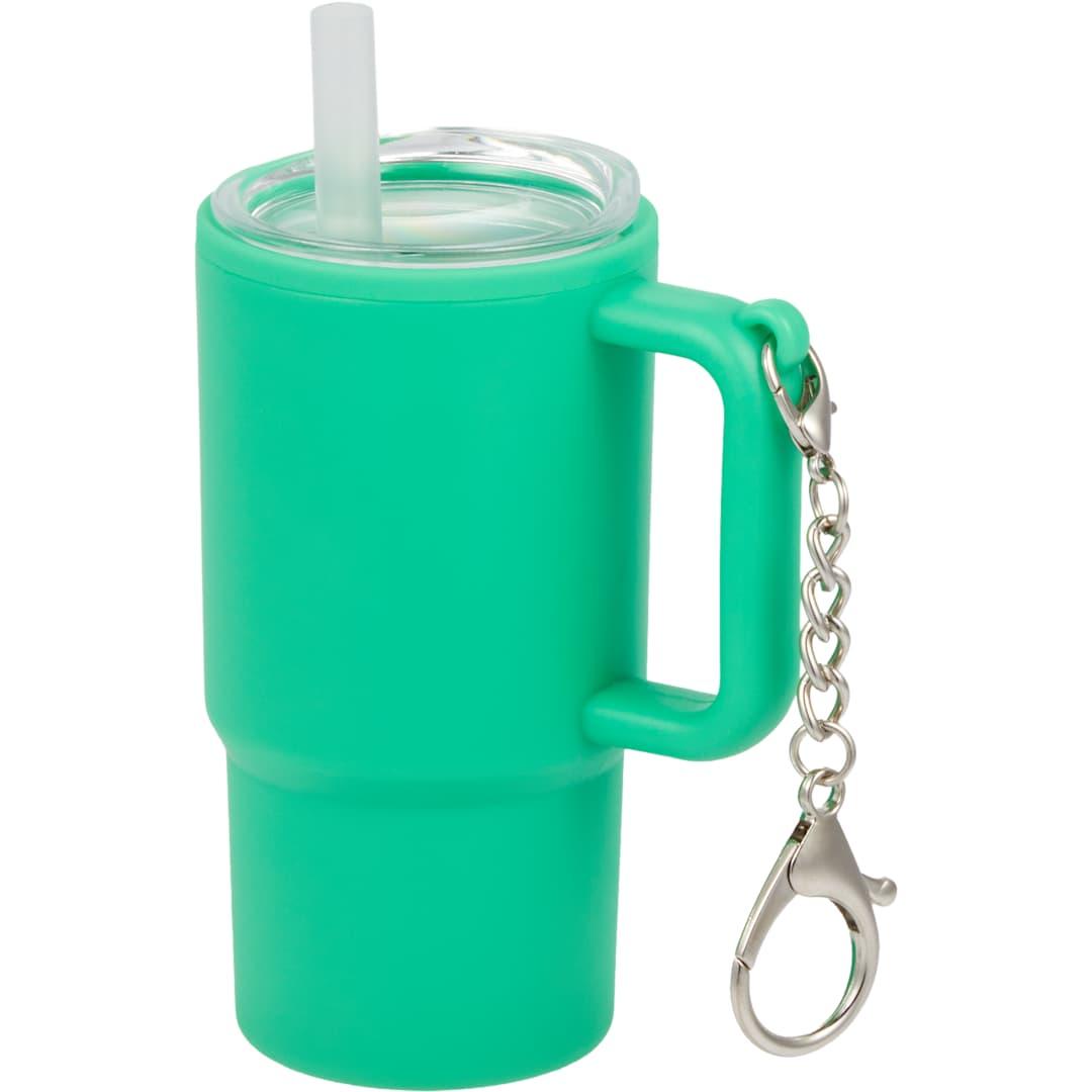 Shot glass tumbler w/ keychain 4oz Black miniatura 25