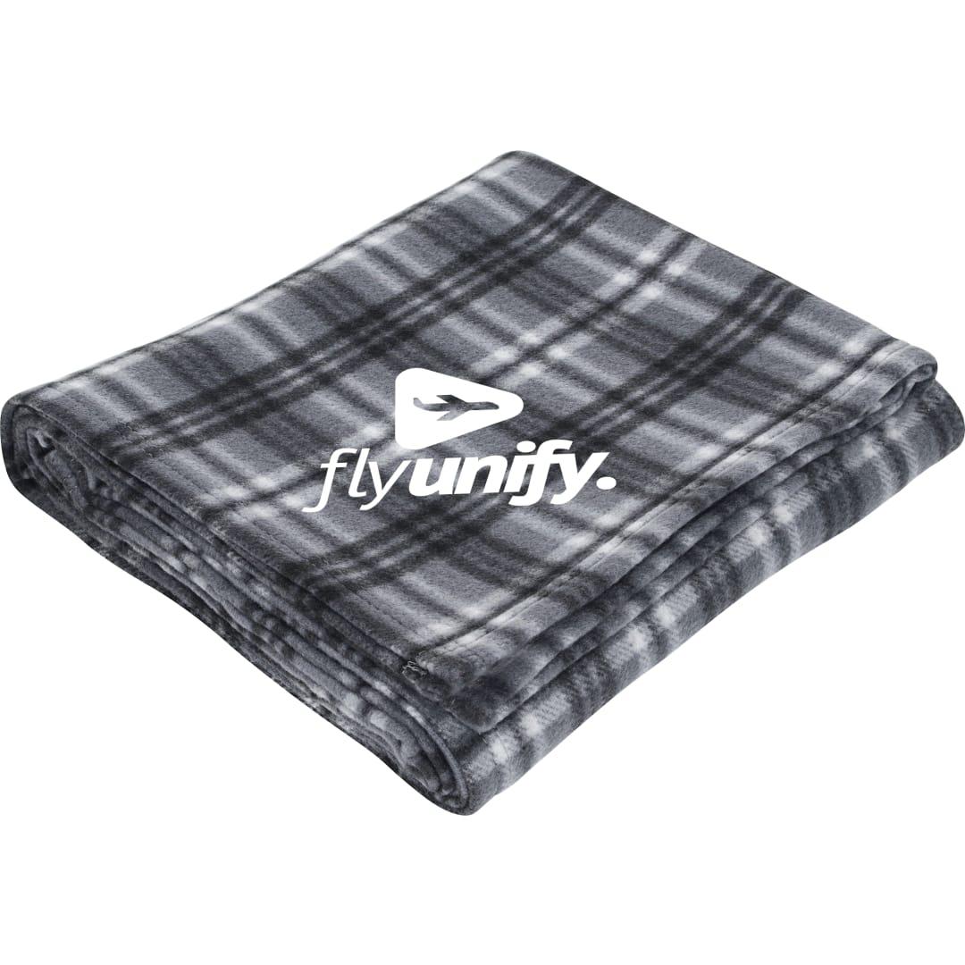 Plaid fleece blanket Black miniatura 4