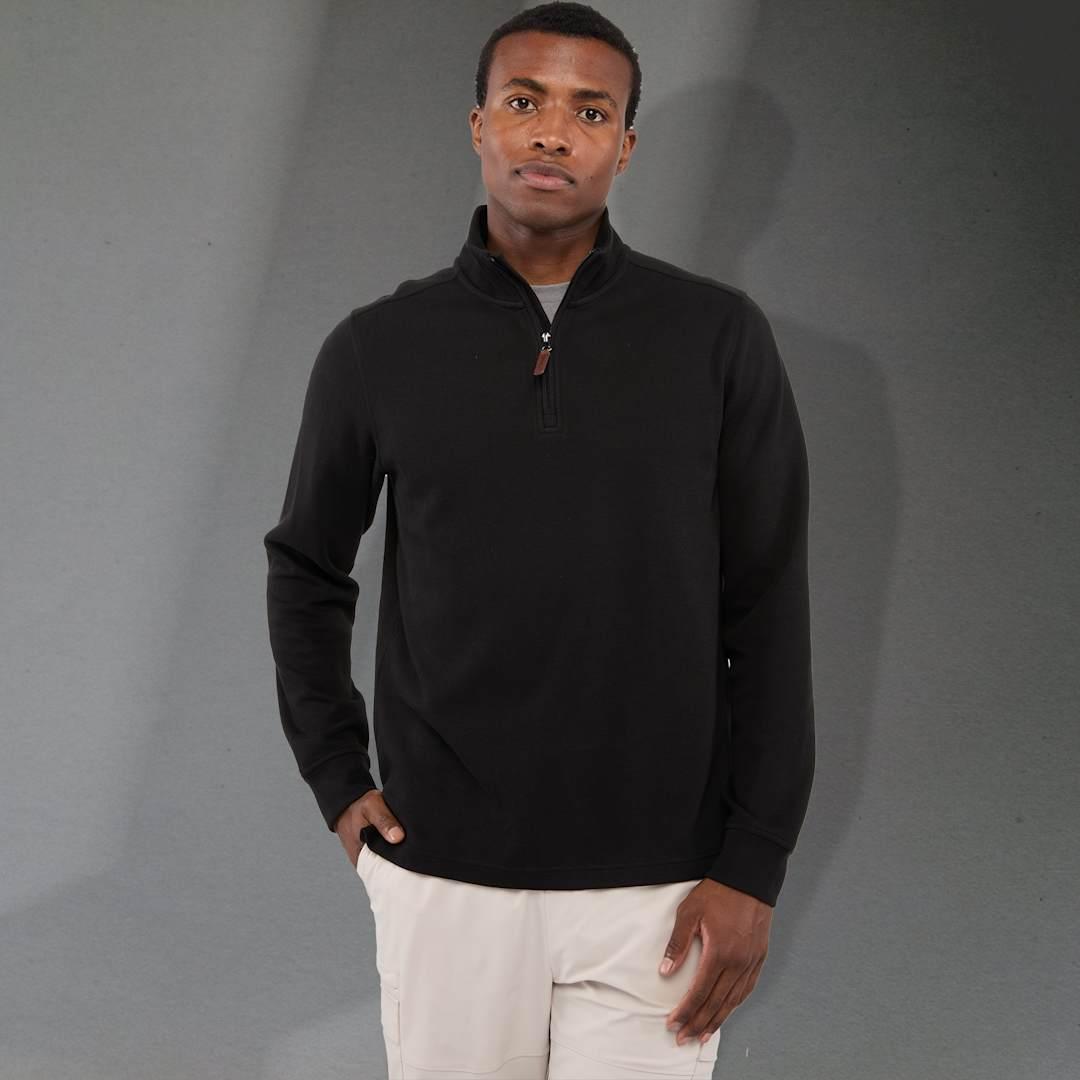 Hudson eco knit quarter zip-mens Beige miniatura 29