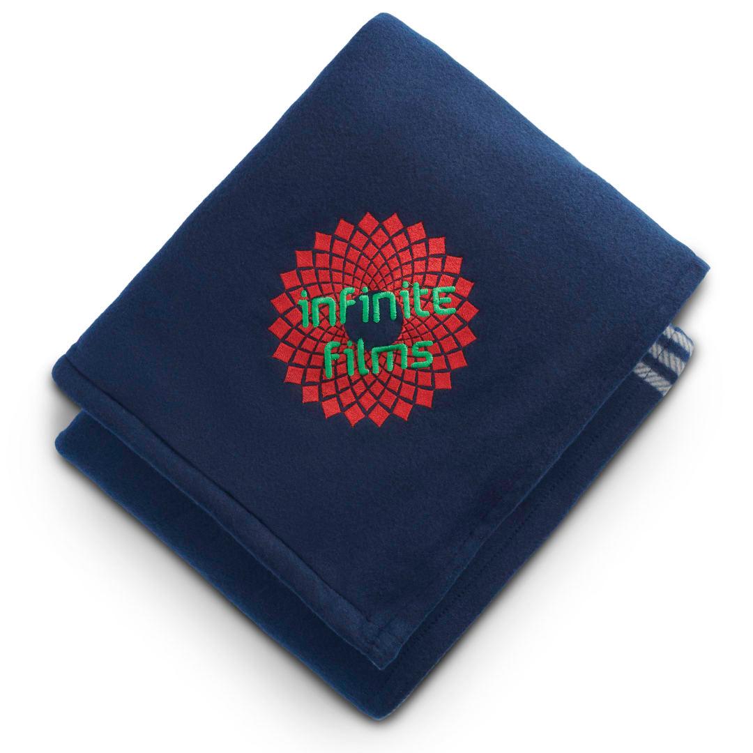 Plaid fleece sherpa blanket Blue miniatura 10