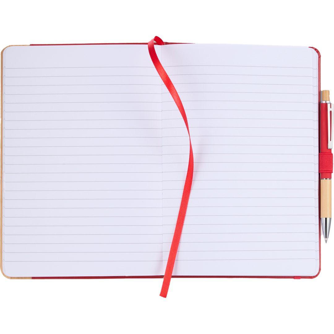 5.5 X 8.5 fsc® recycled bamboo fiber pu journal Black miniatura 9
