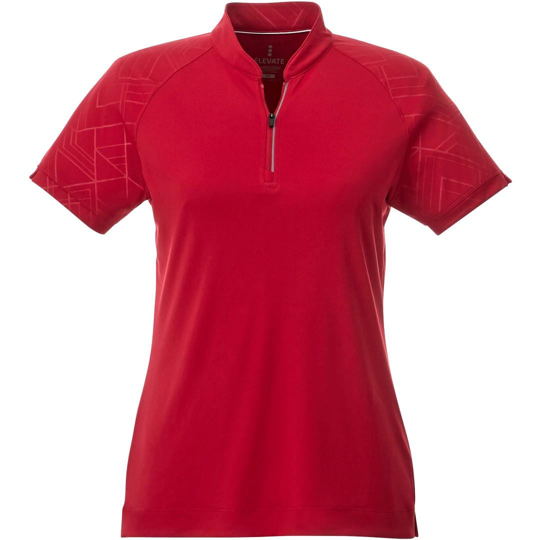 Womens hakone ss polo Red miniatura 4