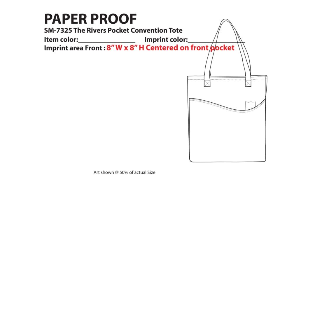 Rivers pocket non-woven convention tote Green front