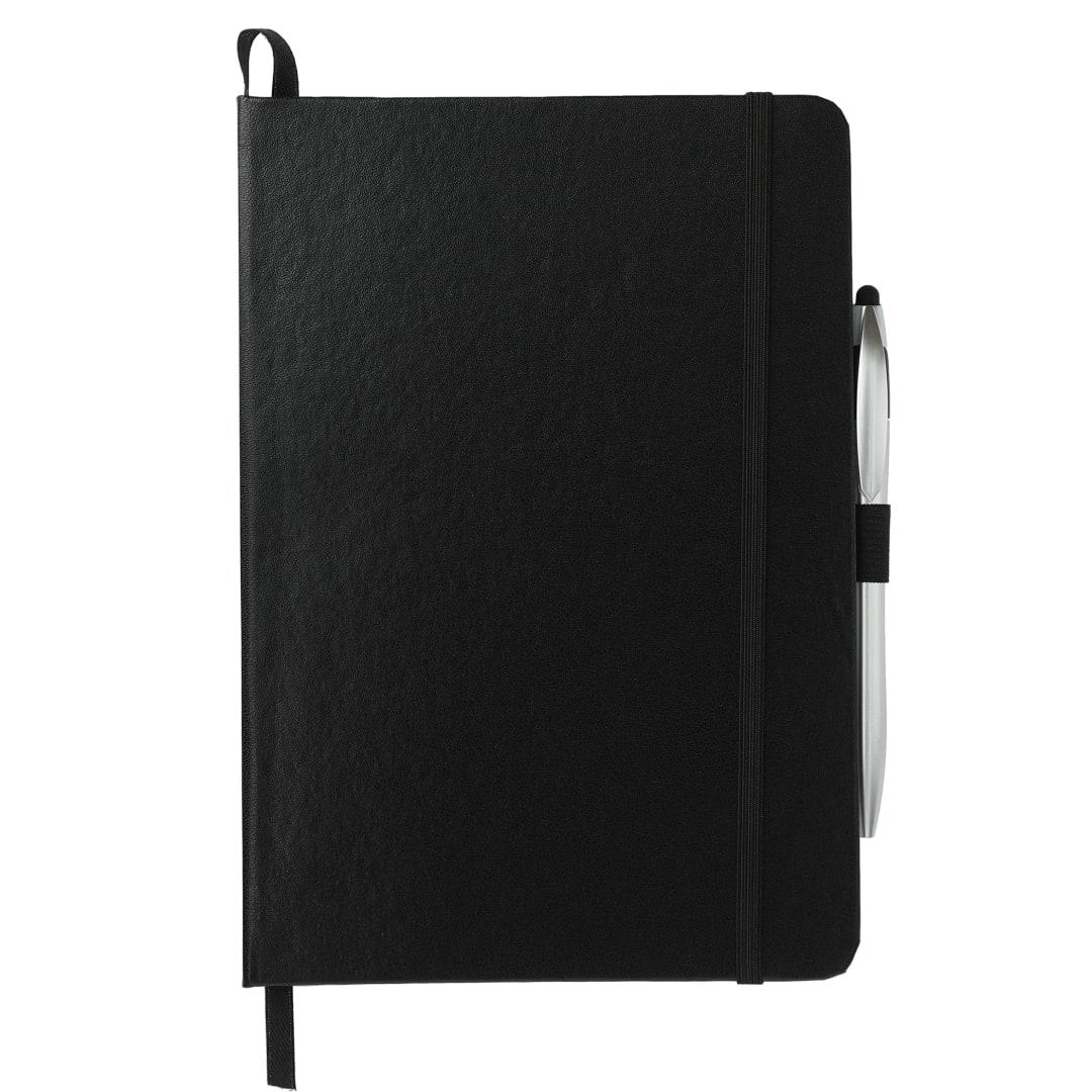Fsc® mix 6 x 8.5 crown journal with pen-stylus Black front