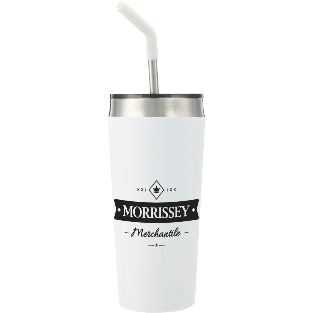 Faye 20oz vacuum tumbler w/ ss straw Black miniatura 16