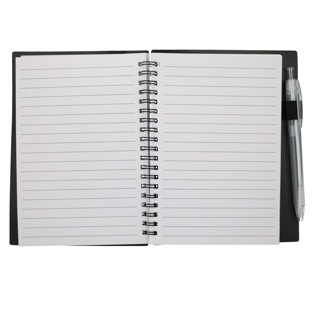 Fsc® recycled 5 x 7 star spiral notebook with pe Black miniatura 11