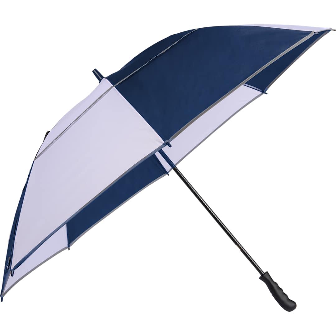 62 Rpet golf umbrella w/ reflective trim Black miniatura 33