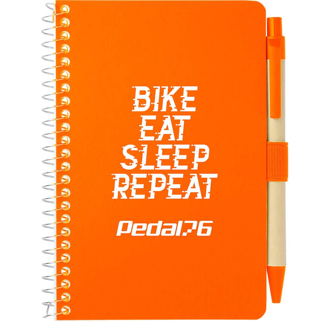 Fsc® mix 4 x 6 pocket spiral notebook with pen Black miniatura 24