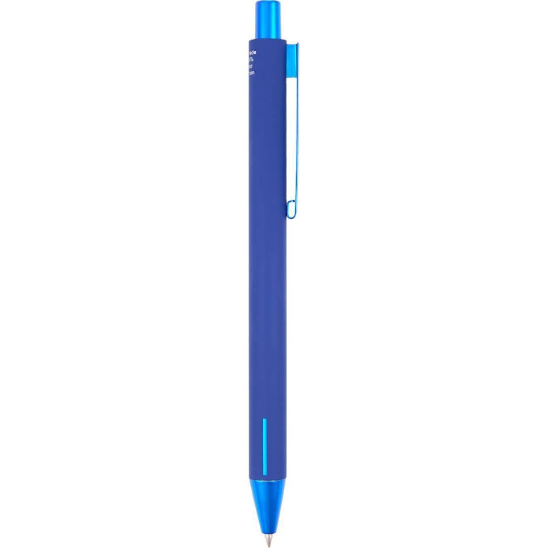 Halo soft touch recycled aluminum gel pen Black miniatura 5