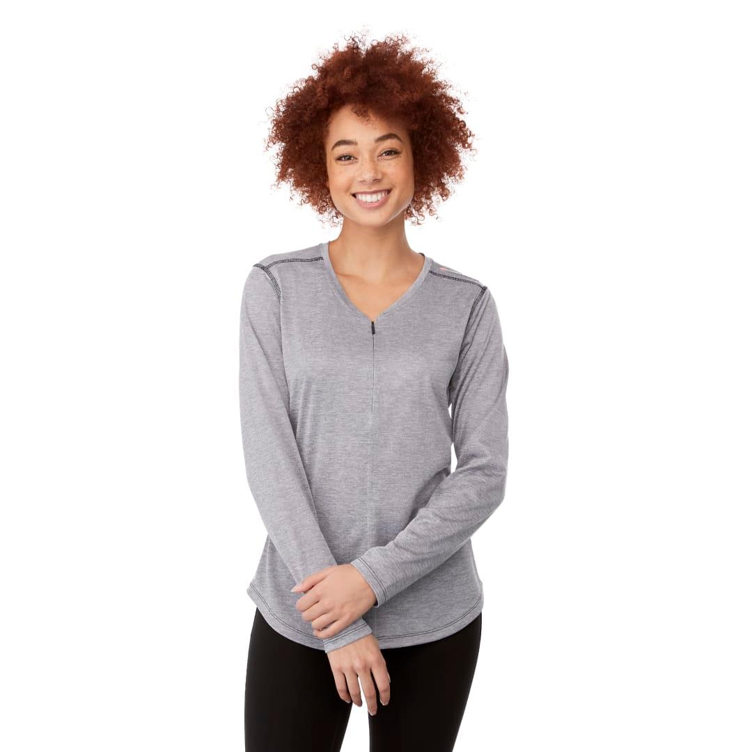 Womens quadra long sleeve top Red miniatura 11