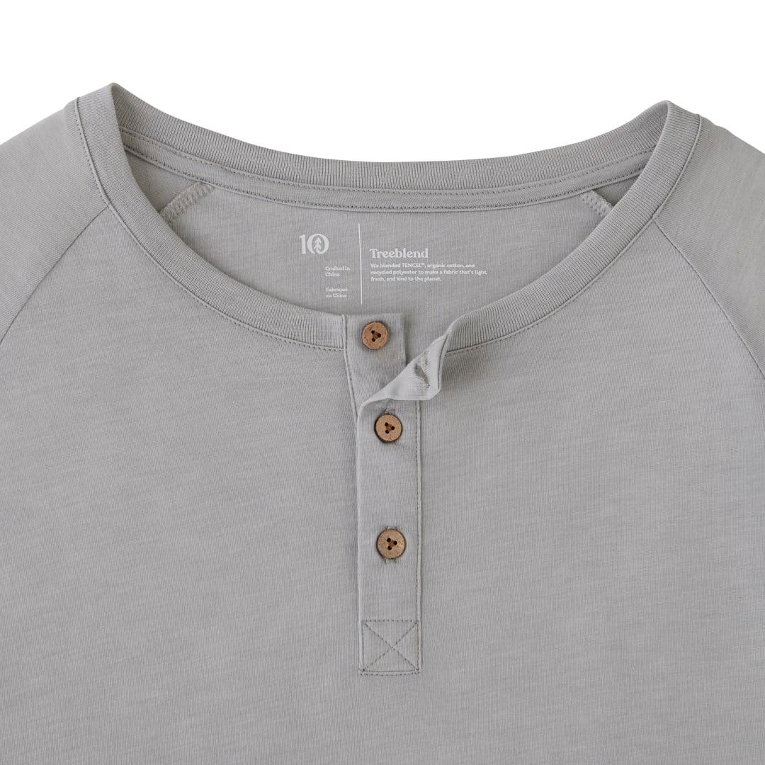 Tentree treeblend classic henley longsleeve - mens Turquoise miniatura 7