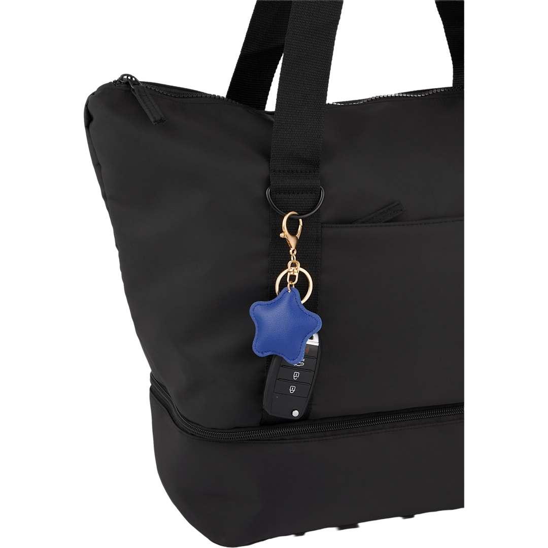 Star leather keychain Black miniatura 8