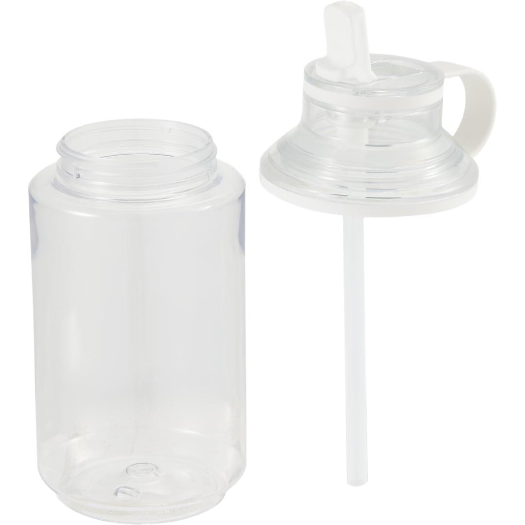 Zach recycled rpet sports bottle w/ straw 22oz Clear thumbnail 2