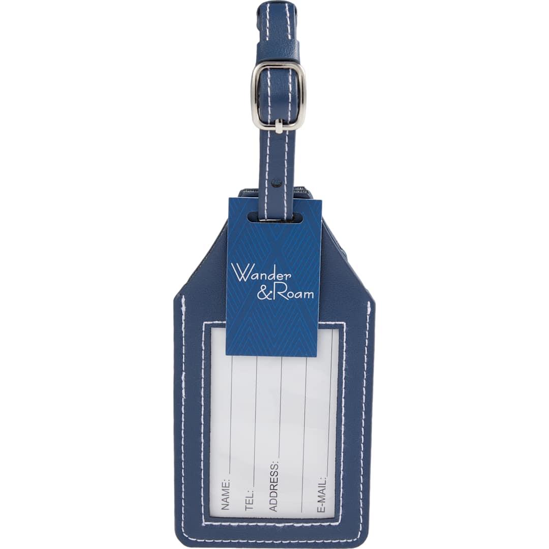 Wander & roam luggage tag w/ air tag holder Black miniatura 9