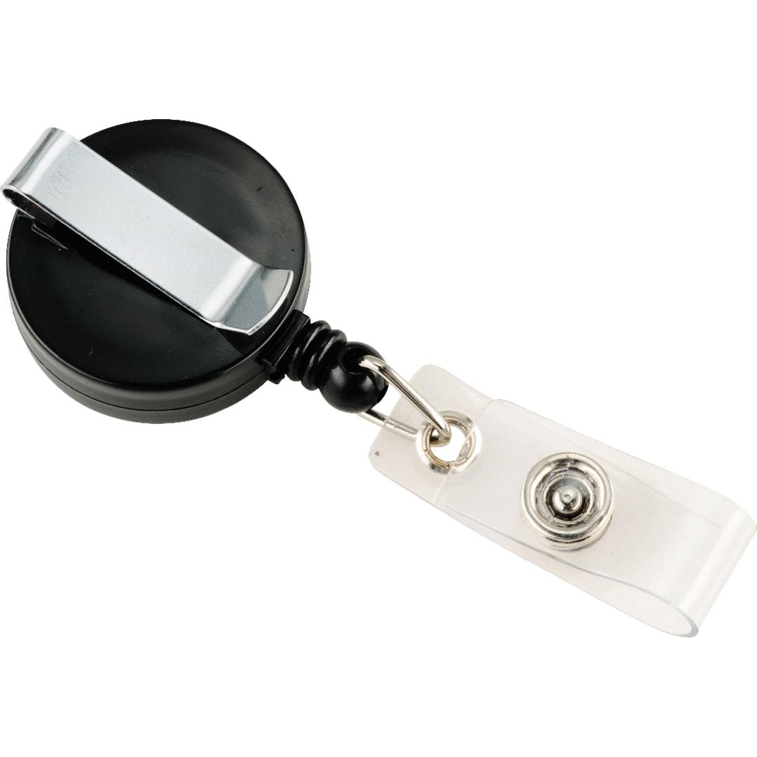 Round badge holder White front