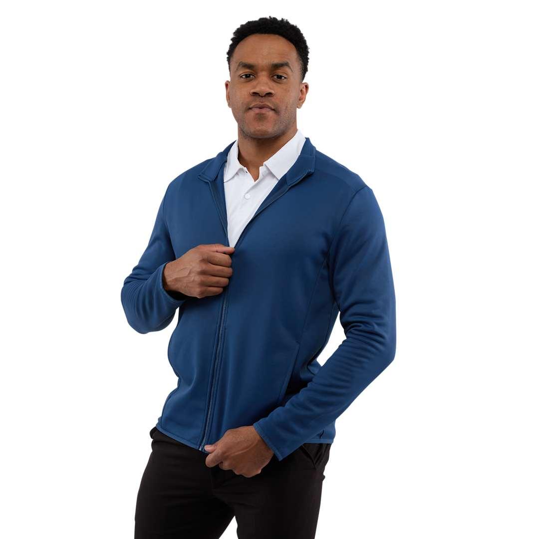 Telica brush back fleece jacket - mens Blue miniatura 5