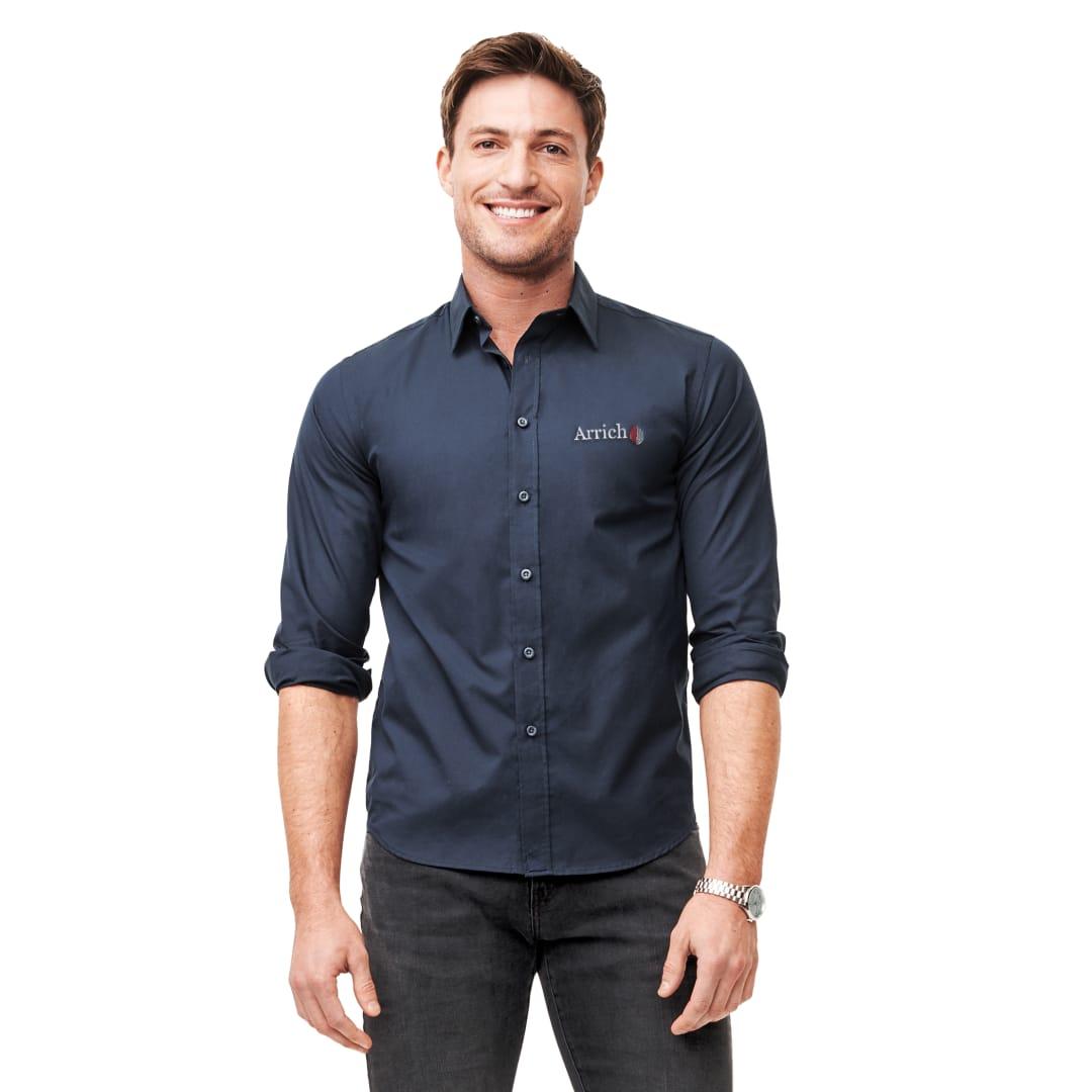 Untuckit castello wf long slv slim fit shirt-mens Navy Blue miniatura 5