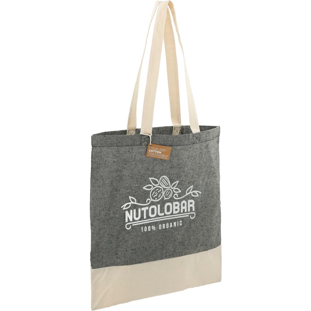 Split recycled 5oz cotton twill convention tote Grey miniatura 7