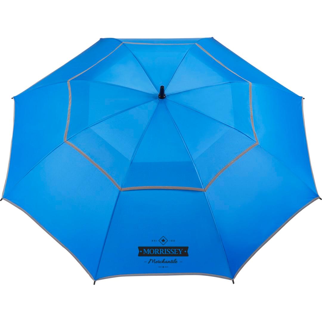 62 Rpet golf umbrella w/ reflective trim Black miniatura 43