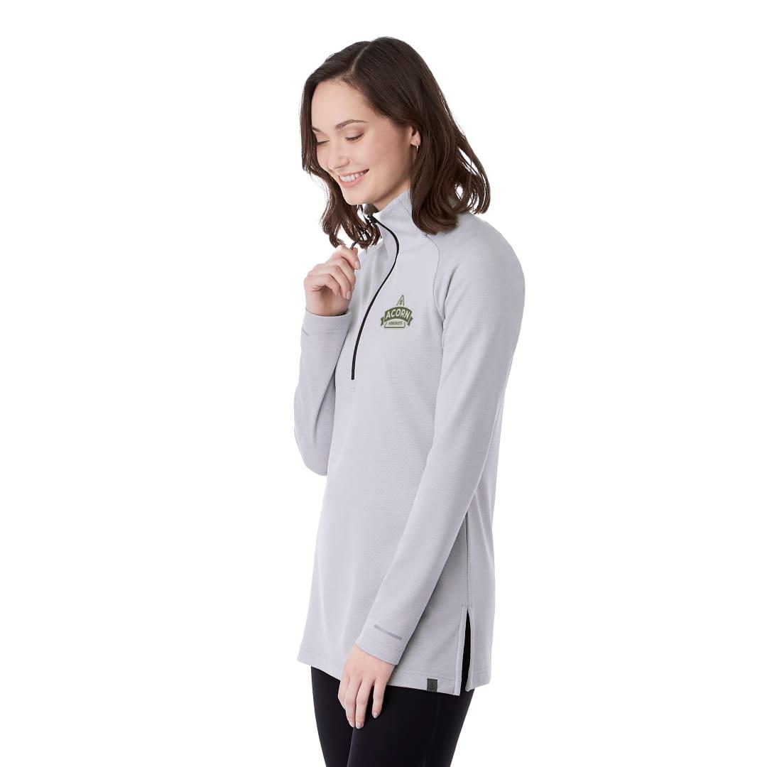 Womens asgard eco knit half zip Silver miniatura 10