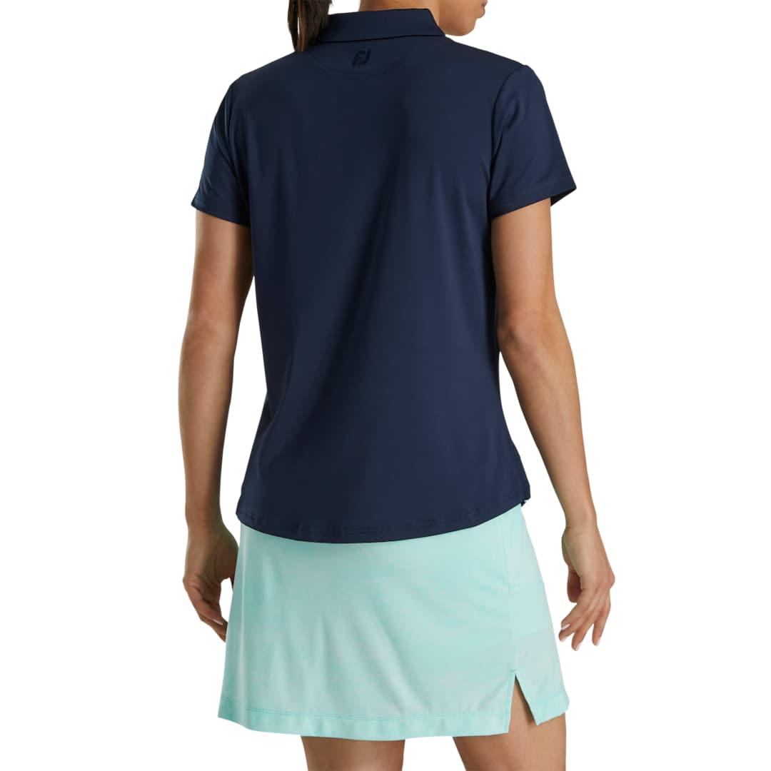 Footjoy womens solid lisle polo White miniatura 7