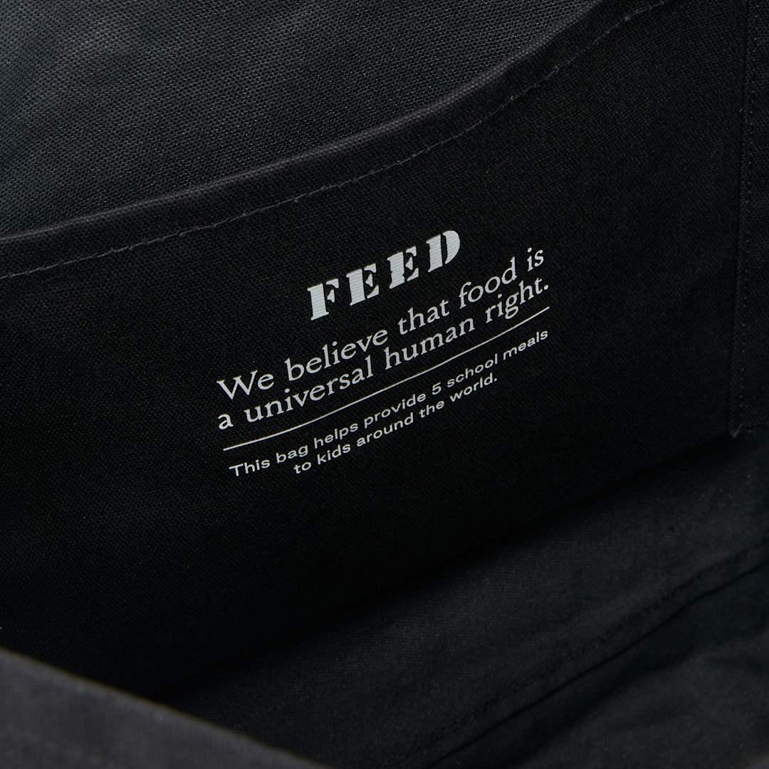 Feed organic cotton weekend tote Black miniatura 7