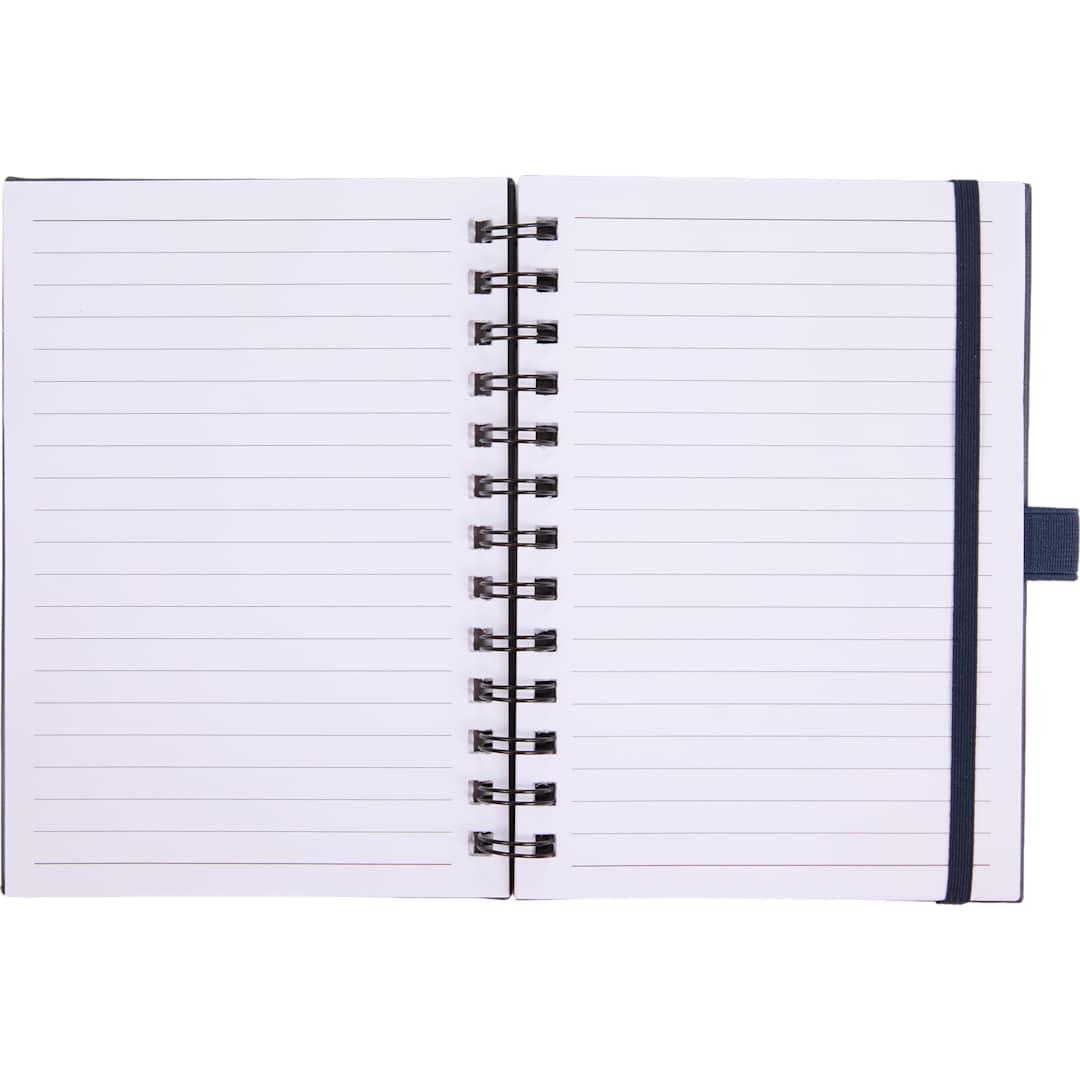 5 X 7 fsc® recycled morano spiral journal Navy Blue miniatura 12