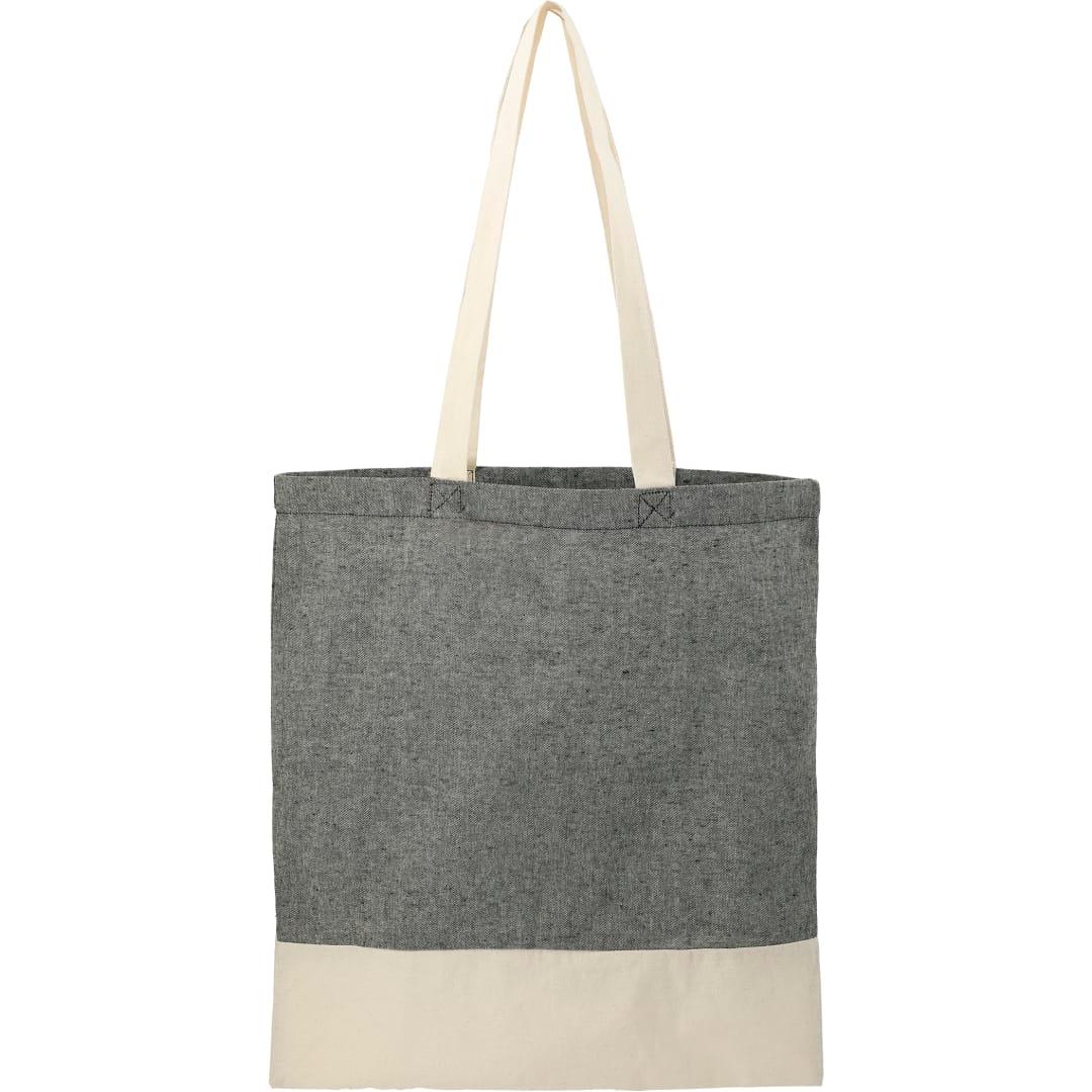 Split recycled 5oz cotton twill convention tote Grey miniatura 4