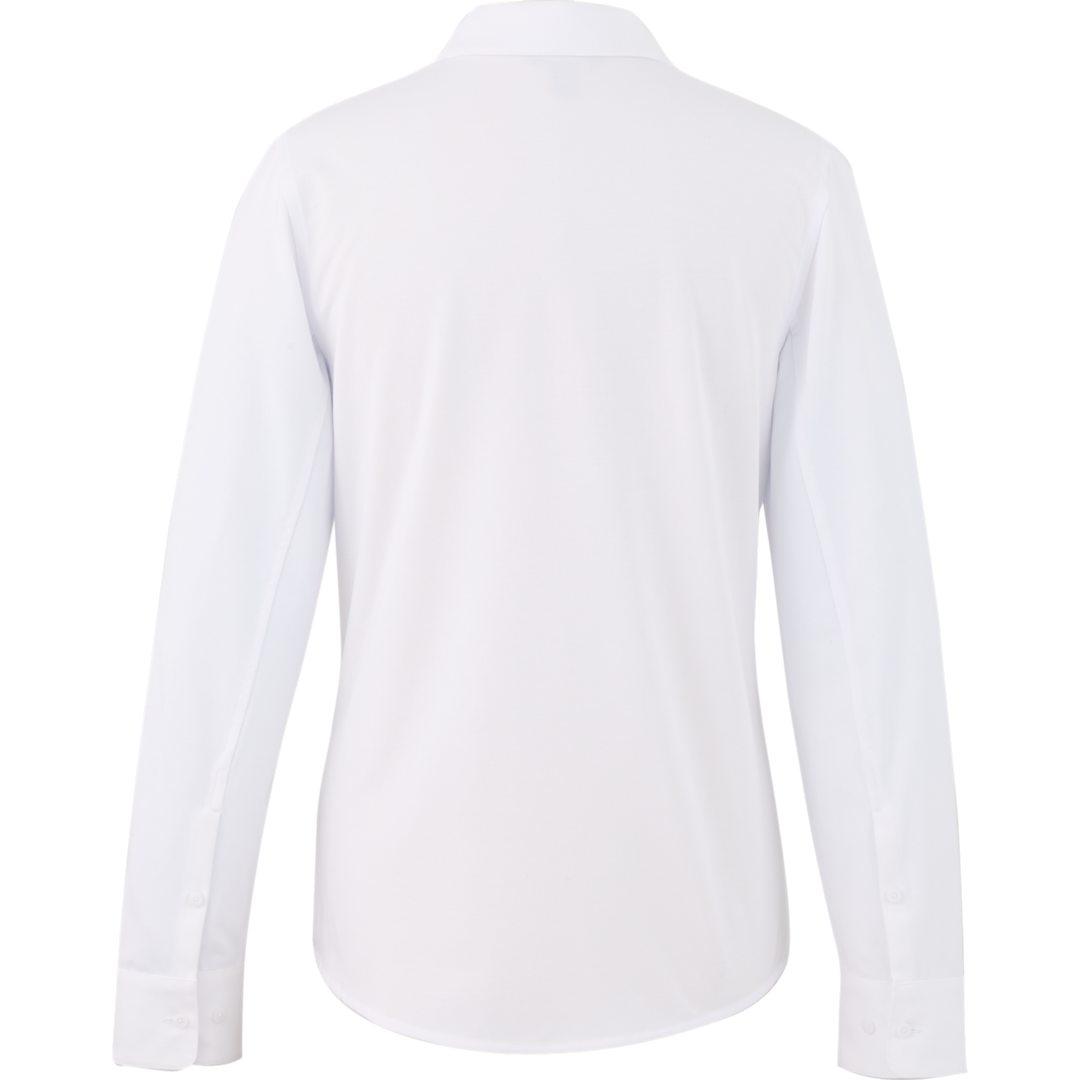 Tatra eco long sleeve knit button up shirt-womens White front