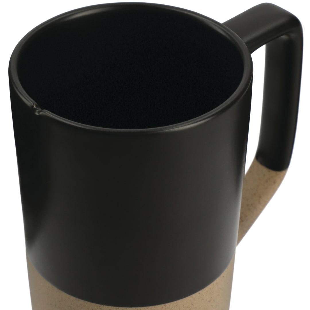 Tahoe tea & coffee ceramic mug with wood lid 16oz Black miniatura 4