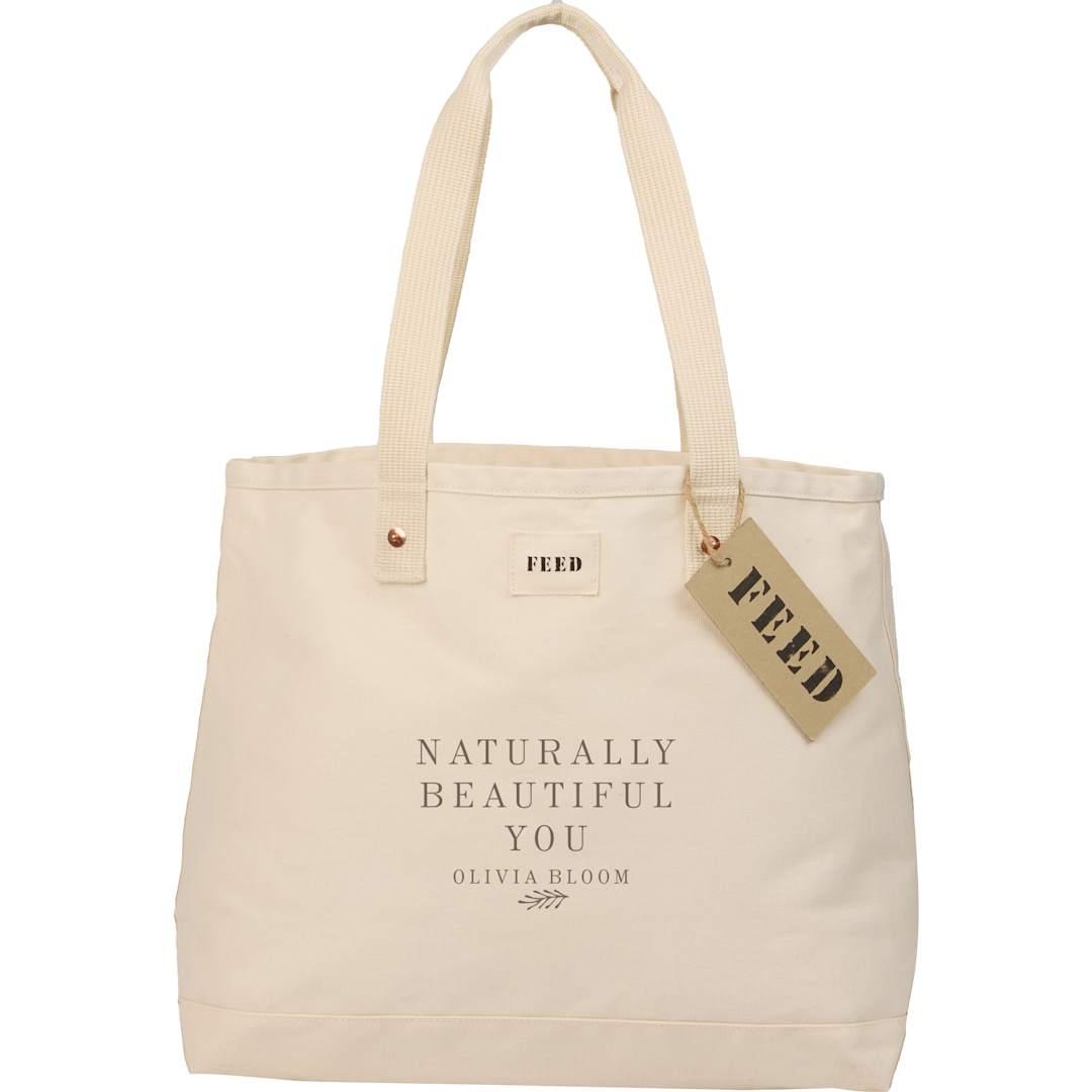 Feed organic cotton weekend tote Black miniatura 24