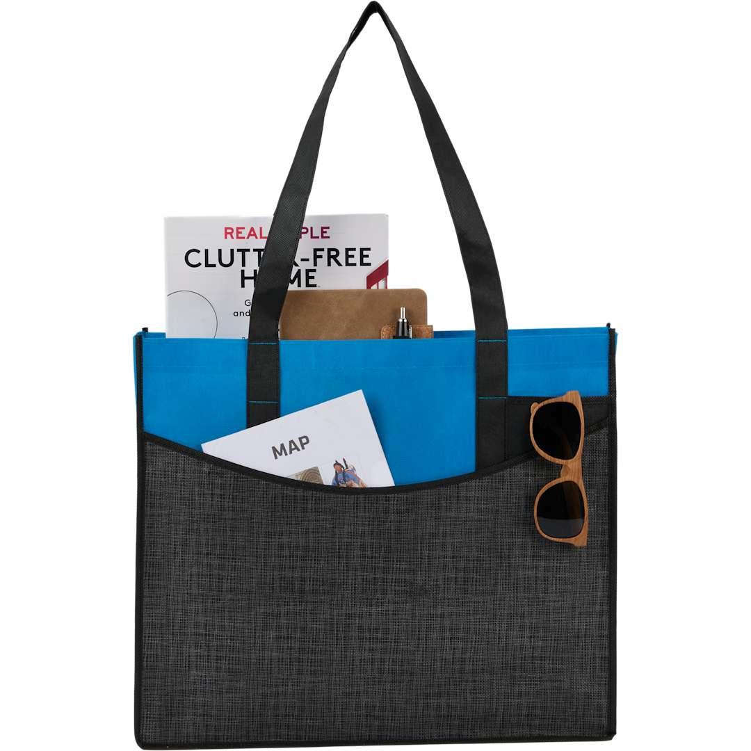 Brooke recycled non-woven convention tote Blue miniatura 13