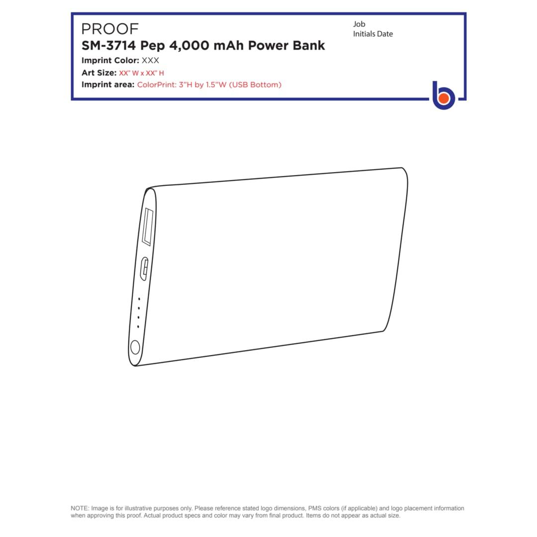 Pep 4000 mah power bank Black miniatura 4