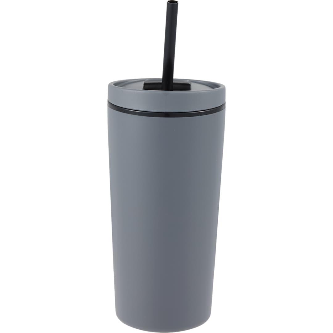 Santino recycled tumbler w/ dual function lid 16oz Black miniatura 19